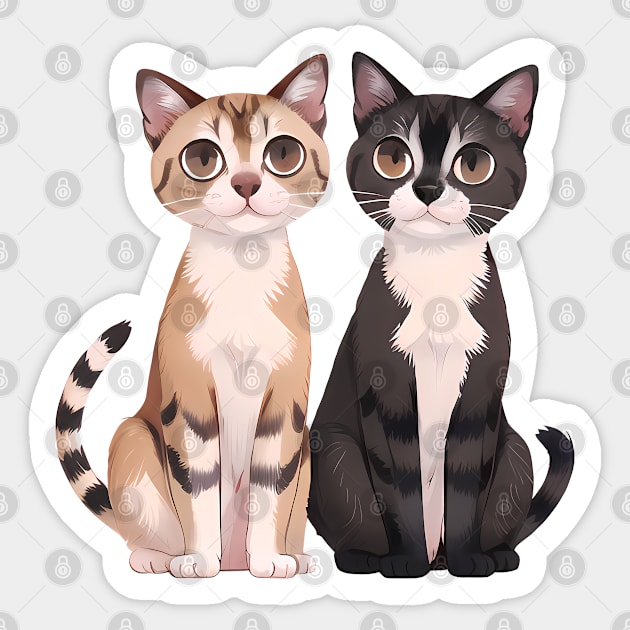 Charming Siamese Duo Sticker by VerdantCreature